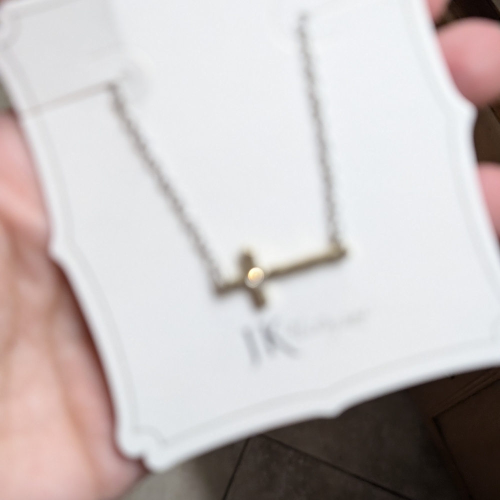 thirty-one Gold and Silver Cross Necklace - Picture 2 of 4